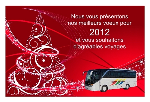 Toute l'équipe des Autocars Morey Voyages vous présente ses meilleurs voeux pour l'année 2012