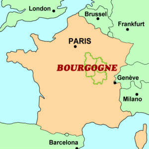 bourgogne carte de france - Image